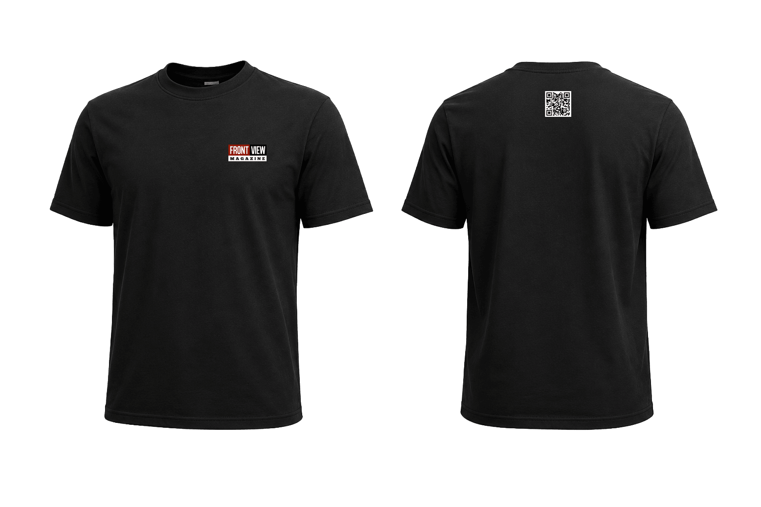 FrontView Magazine T-shirt, voor- en achterzijde