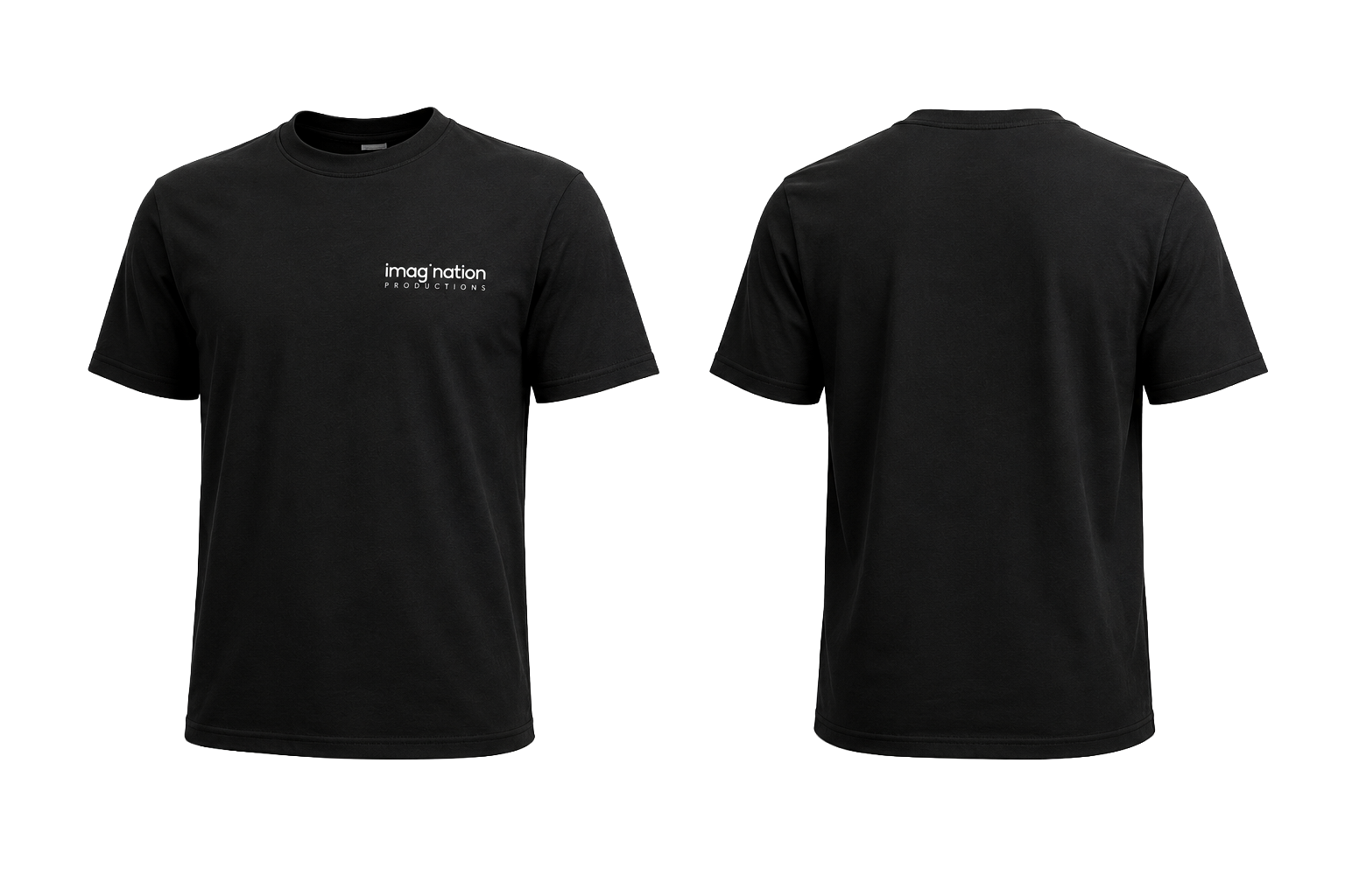 imag'nation productions T-shirt, voor- en achterzijde