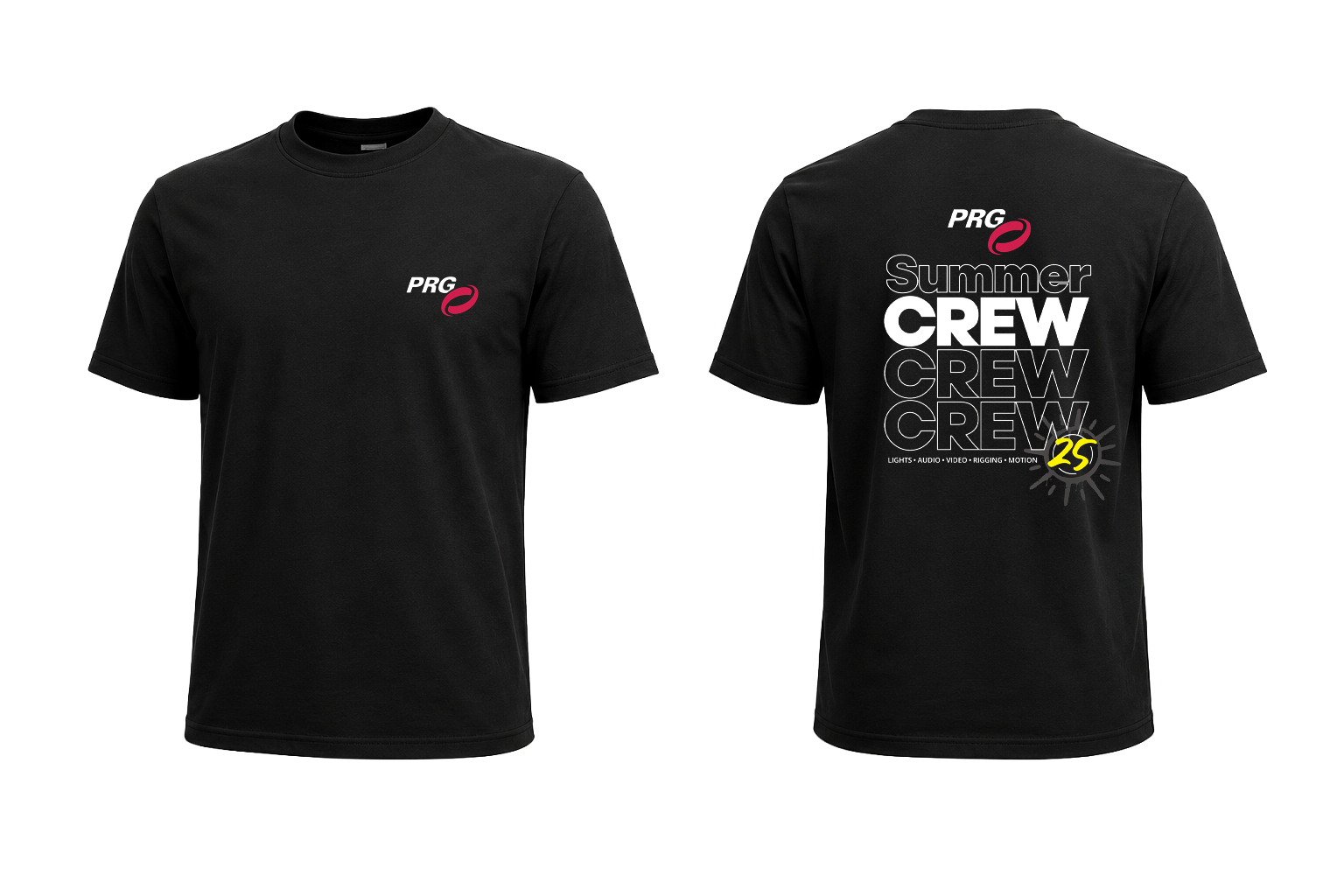 PRG Summer Crew T-shirt, voor- en achterzijde